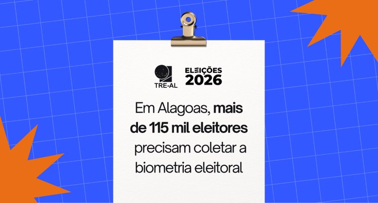 Em Alagoas, mais de 115 mil eleitores precisam coletar a biometria eleitoral