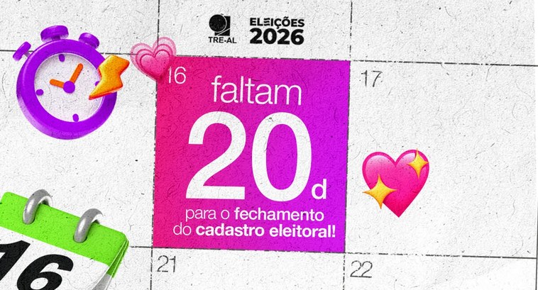 Faltam 20 dias para o fechamento do cadastro eleitoral