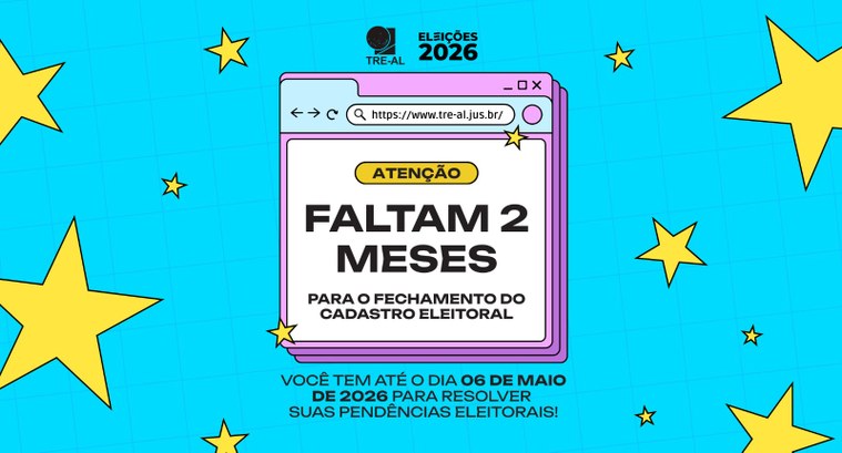Faltam dois meses para o fechamento do cadastro eleitoral Faltam dois meses para o fechamento do cadastro eleitoral