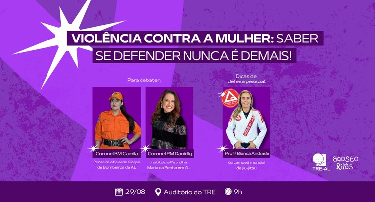 Agosto Lilás: TRE promove evento com palestras e aula de defesa pessoal