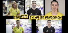 Atletas olímpicos participam de campanha da Justiça Eleitoral para estimular o voto jovem