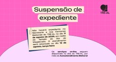 Justiça Eleitoral não funciona nesta segunda-feira, 11 de agosto