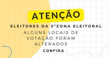 TRE-AL - TERCEIRA 3ª Zona Eleitoral comunica sobre alterações em locais de votação
