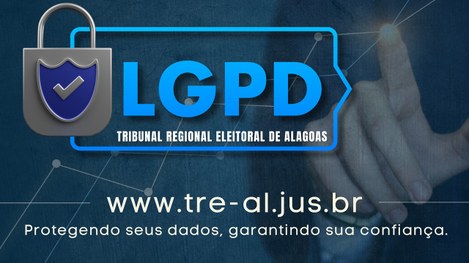 Banner para página LGPD criado pelo TRE-AL