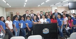 Visita de estudantes e professores de educandários de Maceió às instalações do TRE-AL, como part...