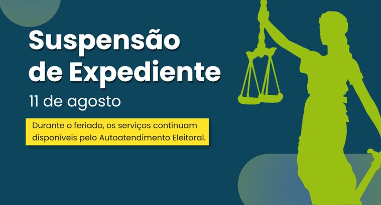 O atendimento presencial ao público estará suspenso nesta terça-feira (11/8)