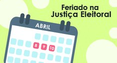 Calendário com as datas oito, nove e dez de abril marcadas 