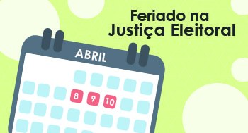 Calendário com as datas oito, nove e dez de abril marcadas 